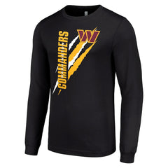 Washington Commanders Starter Color Scratch Long Sleeve T-Shirt Black | NFL