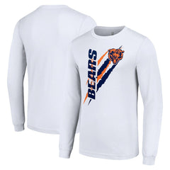 Chicago Bears Starter Color Scratch Long Sleeve T-Shirt White | NFL