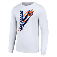 Chicago Bears Starter Color Scratch Long Sleeve T-Shirt White | NFL