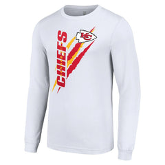 Kansas City Chiefs Starter Color Scratch Long Sleeve T-Shirt White | NFL