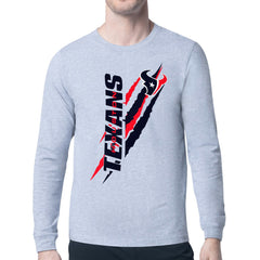 Houston Texans Starter Color Scratch Long Sleeve T-Shirt Heather Gray | NFL