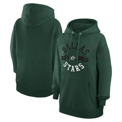 Dallas Stars G-III 4Her by Carl Banks Women's City Graphic Fleece Pullover Hoodie - Green - NHL