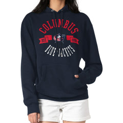 Columbus Blue Jackets G-III 4Her by Carl Banks Women's City Graphic Fleece Pullover Hoodie - Navy - NHL