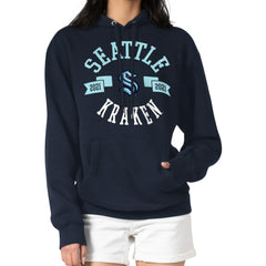 Seattle Kraken G-III 4Her by Carl Banks Women's City Graphic Fleece Pullover Hoodie - Navy - NHL