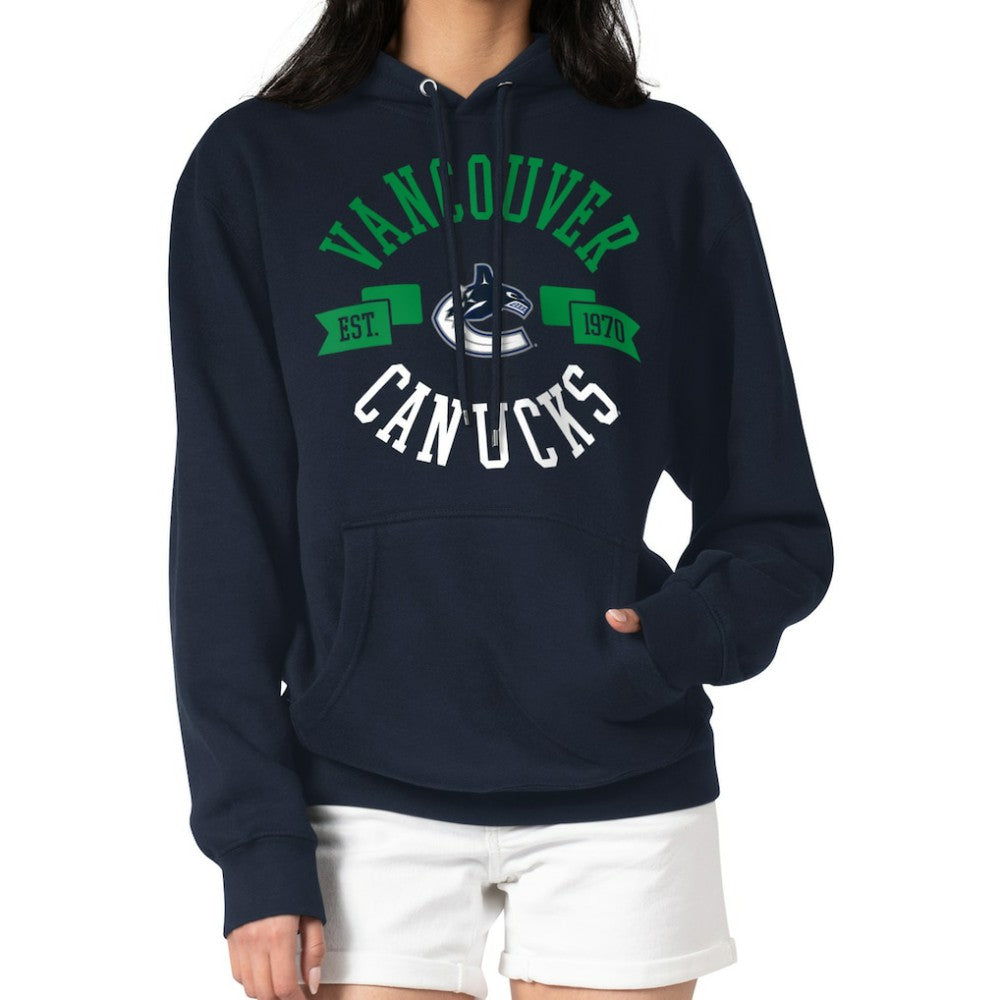 Vancouver Canucks G-III 4Her by Carl Banks Women's City Graphic Fleece Pullover Hoodie - Navy - NHL