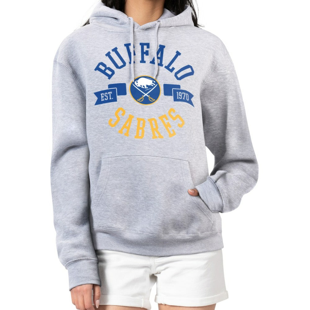 Buffalo Sabres G-III 4Her by Carl Banks Women's City Graphic Fleece Pullover Hoodie - Heather Gray - NHL