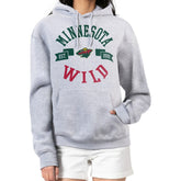 Minnesota Wild G-III 4Her by Carl Banks Women's City Graphic Fleece Pullover Hoodie - Heather Gray - NHL