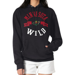 Minnesota Wild G-III 4Her by Carl Banks Women's City Graphic Fleece Pullover Hoodie - Black - NHL