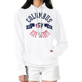 Columbus Blue Jackets G-III 4Her by Carl Banks Women's City Graphic Fleece Pullover Hoodie - White - NHL