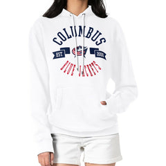 Columbus Blue Jackets G-III 4Her by Carl Banks Women's City Graphic Fleece Pullover Hoodie - White - NHL