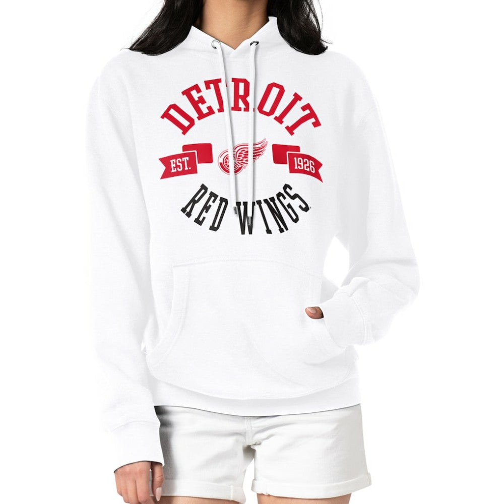 Detroit Red Wings G-III 4Her by Carl Banks Women's City Graphic Fleece Pullover Hoodie - White - NHL