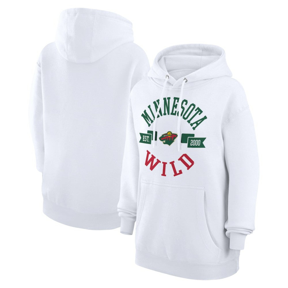 Minnesota Wild G-III 4Her by Carl Banks Women's City Graphic Fleece Pullover Hoodie - White - NHL