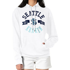 Seattle Kraken G-III 4Her by Carl Banks Women's City Graphic Fleece Pullover Hoodie - White - NHL
