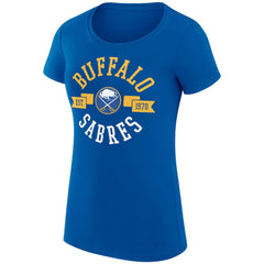 Buffalo Sabres G-III 4Her by Carl Banks Women's Super-Slim Fit Lightweight City Graphic Sport Crewneck T-Shirt - Royal - NHL