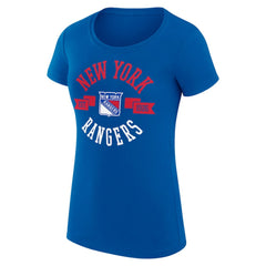 New York Rangers G-III 4Her by Carl Banks Women's Super-Slim Fit Lightweight City Graphic Sport Crewneck T-Shirt - Royal - NHL