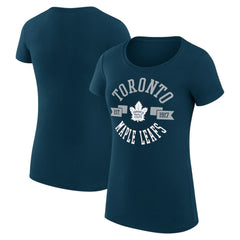 Toronto Maple Leafs G-III 4Her by Carl Banks Women's Super-Slim Fit Lightweight City Graphic Sport Crewneck T-Shirt - Navy - NHL