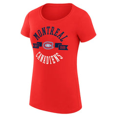Montreal Canadiens G-III 4Her by Carl Banks Women's Super-Slim Fit Lightweight City Graphic Sport Crewneck T-Shirt - Red - NHL
