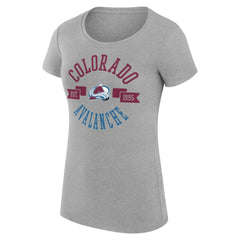 Colorado Avalanche G-III 4Her by Carl Banks Women's Super-Slim Fit Lightweight City Graphic Sport Crewneck T-Shirt - Heather Gray - NHL