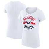 Washington Capitals G-III 4Her by Carl Banks Women's Super-Slim Fit Lightweight City Graphic Sport Crewneck T-Shirt - White - NHL