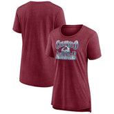 Colorado Avalanche Women's Crash the Net Tri-Blend T-Shirt - Burgundy - NHL