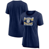 Pittsburgh Penguins Women's Crash the Net Tri-Blend T-Shirt - Navy - NHL