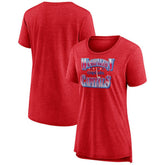 Washington Capitals Women's Crash the Net Tri-Blend T-Shirt - Red - NHL