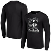 Chicago Blackhawks Starter Arch City Theme Graphic Long Sleeve T-Shirt - Black - NHL