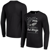 Detroit Red Wings Starter Arch City Theme Graphic Long Sleeve T-Shirt - Black - NHL