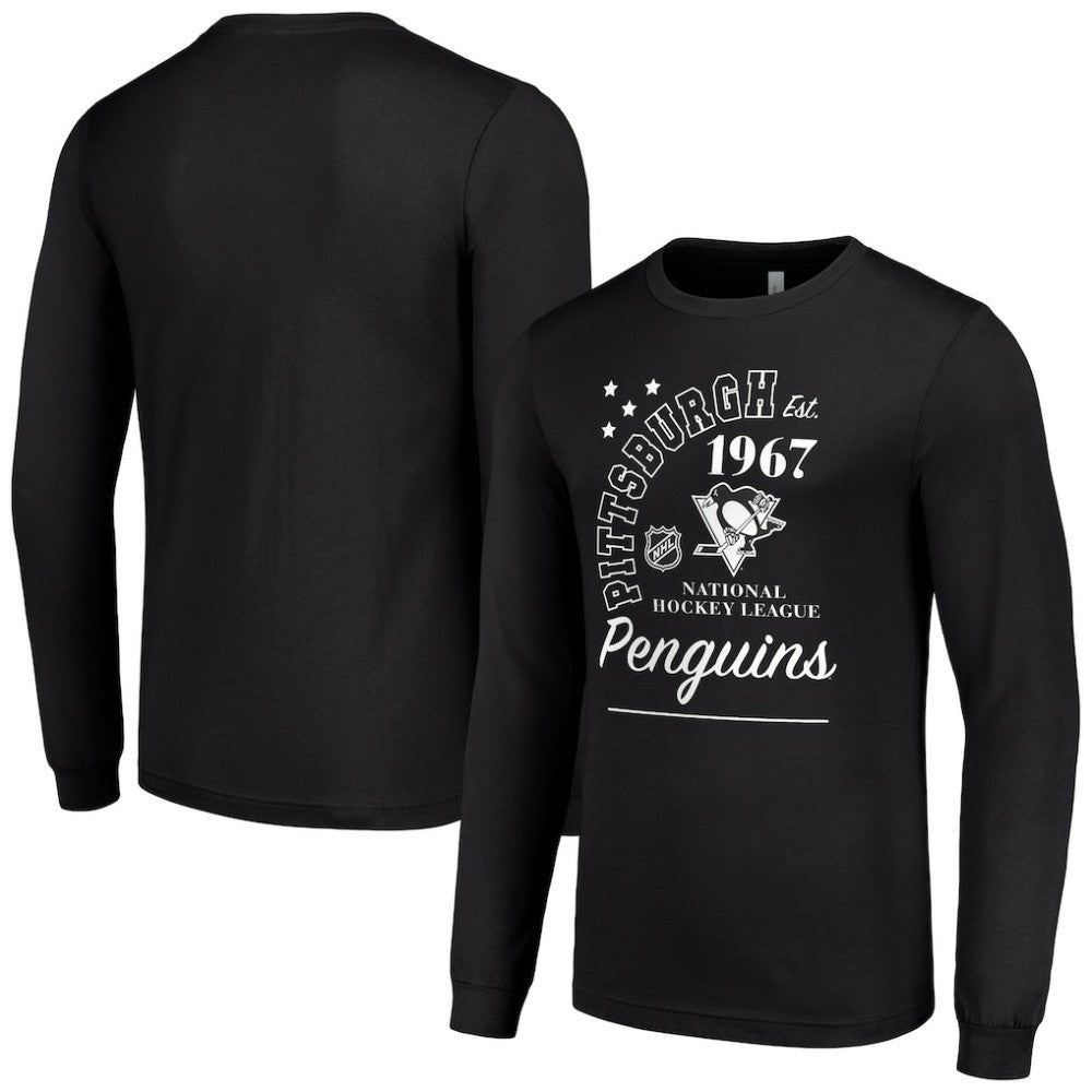 Pittsburgh Penguins Starter Arch City Theme Graphic Long Sleeve T-Shirt - Black - NHL