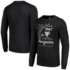 Pittsburgh Penguins Starter Arch City Theme Graphic Long Sleeve T-Shirt - Black - NHL