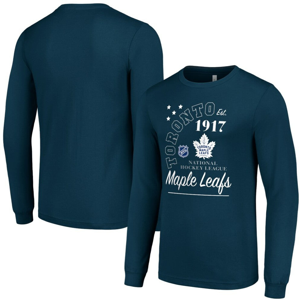 Toronto Maple Leafs Starter Arch City Theme Graphic Long Sleeve T-Shirt - Navy - NHL