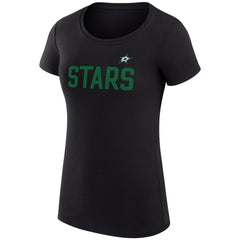 Dallas Stars G-III 4Her by Carl Banks Women's Super-Slim Fit Lightweight Dot Print Team T-Shirt - Black - NHL