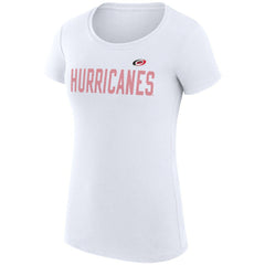 Carolina Hurricanes G-III 4Her by Carl Banks Women's Super-Slim Fit Lightweight Dot Print Team T-Shirt - White - NHL