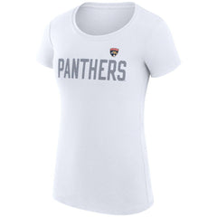 Florida Panthers G-III 4Her by Carl Banks Women's Super-Slim Fit Lightweight Dot Print Team T-Shirt - White - NHL