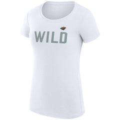 Minnesota Wild G-III 4Her by Carl Banks Women's Super-Slim Fit Lightweight Dot Print Team T-Shirt - White - NHL