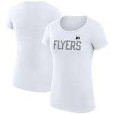 Philadelphia Flyers G-III 4Her by Carl Banks Women's Super-Slim Fit Lightweight Dot Print Team T-Shirt - White - NHL