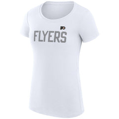 Philadelphia Flyers G-III 4Her by Carl Banks Women's Super-Slim Fit Lightweight Dot Print Team T-Shirt - White - NHL