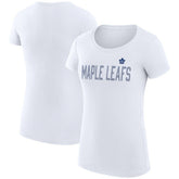 Toronto Maple Leafs G-III 4Her by Carl Banks Women's Super-Slim Fit Lightweight Dot Print Team T-Shirt - White - NHL