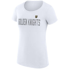 Vegas Golden Knights G-III 4Her by Carl Banks Women's Super-Slim Fit Lightweight Dot Print Team T-Shirt - White - NHL