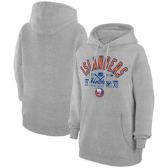 New York Islanders Starter Puck Pullover Hoodie - Heather Gray - NHL