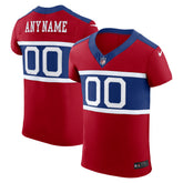 New York Giants Alternate Vapor F.U.S.E. Elite Custom Jersey Red | Nike for Sale