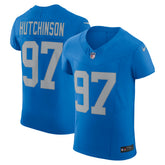 Aidan Hutchinson Detroit Lions Alternate Vapor F.U.S.E. Elite Jersey Blue | Nike for Sale