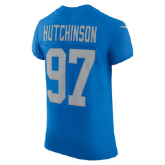 Aidan Hutchinson Detroit Lions Alternate Vapor F.U.S.E. Elite Jersey Blue | Nike for Sale