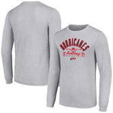 Carolina Hurricanes Starter Puck Long Sleeve T-Shirt - Heather Gray - NHL