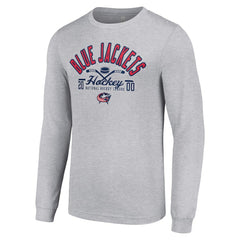 Columbus Blue Jackets Starter Puck Long Sleeve T-Shirt - Heather Gray - NHL