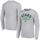 Dallas Stars Starter Puck Long Sleeve T-Shirt - Heather Gray - NHL