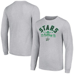 Dallas Stars Starter Puck Long Sleeve T-Shirt - Heather Gray - NHL