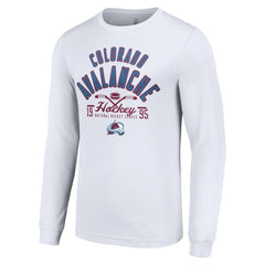 Colorado Avalanche Starter Puck Long Sleeve T-Shirt - White - NHL