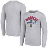 Florida Panthers Starter Puck Long Sleeve T-Shirt - Heather Gray - NHL