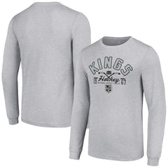 Los Angeles Kings Starter Puck Long Sleeve T-Shirt - Heather Gray - NHL
